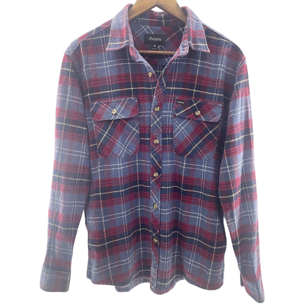 Briton Plaid Button Up Flannel- Medium - Picture 1 of 5